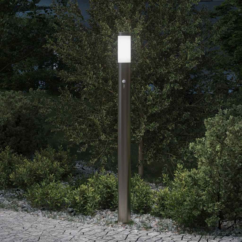 Vidaxx borne d'éclairage avec capteur 110 cm inox IP44