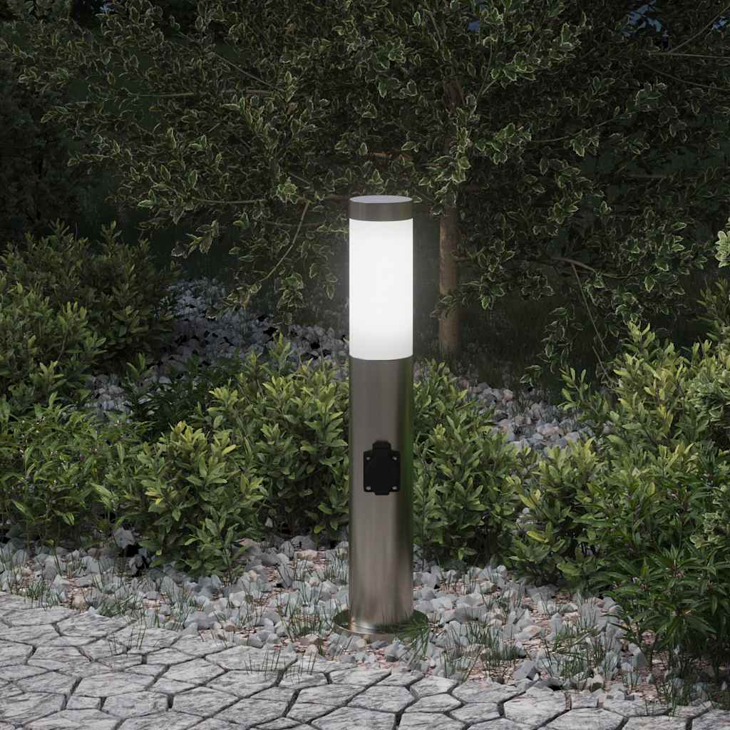 Vidaxl borne d'éclairage avec douille 50 cm inox IP44
