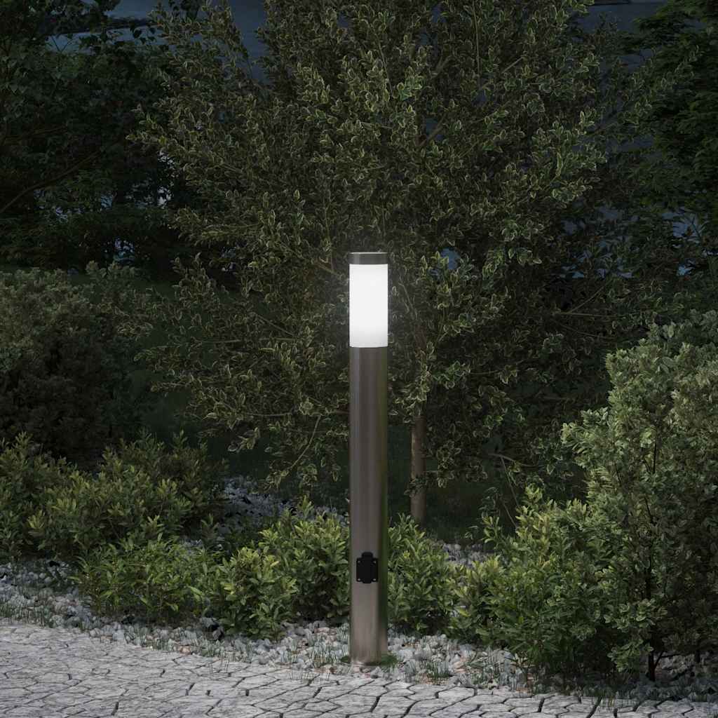 Vidaxl borne d'éclairage avec douille 80 cm inox IP44