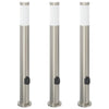 Vidaxx borne d'éclairage avec douille 3 pièces 80 cm acier inoxydable IP44