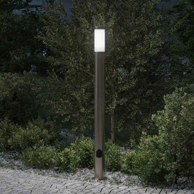 Vidaxl borne d'éclairage avec douille 110 cm inox IP44