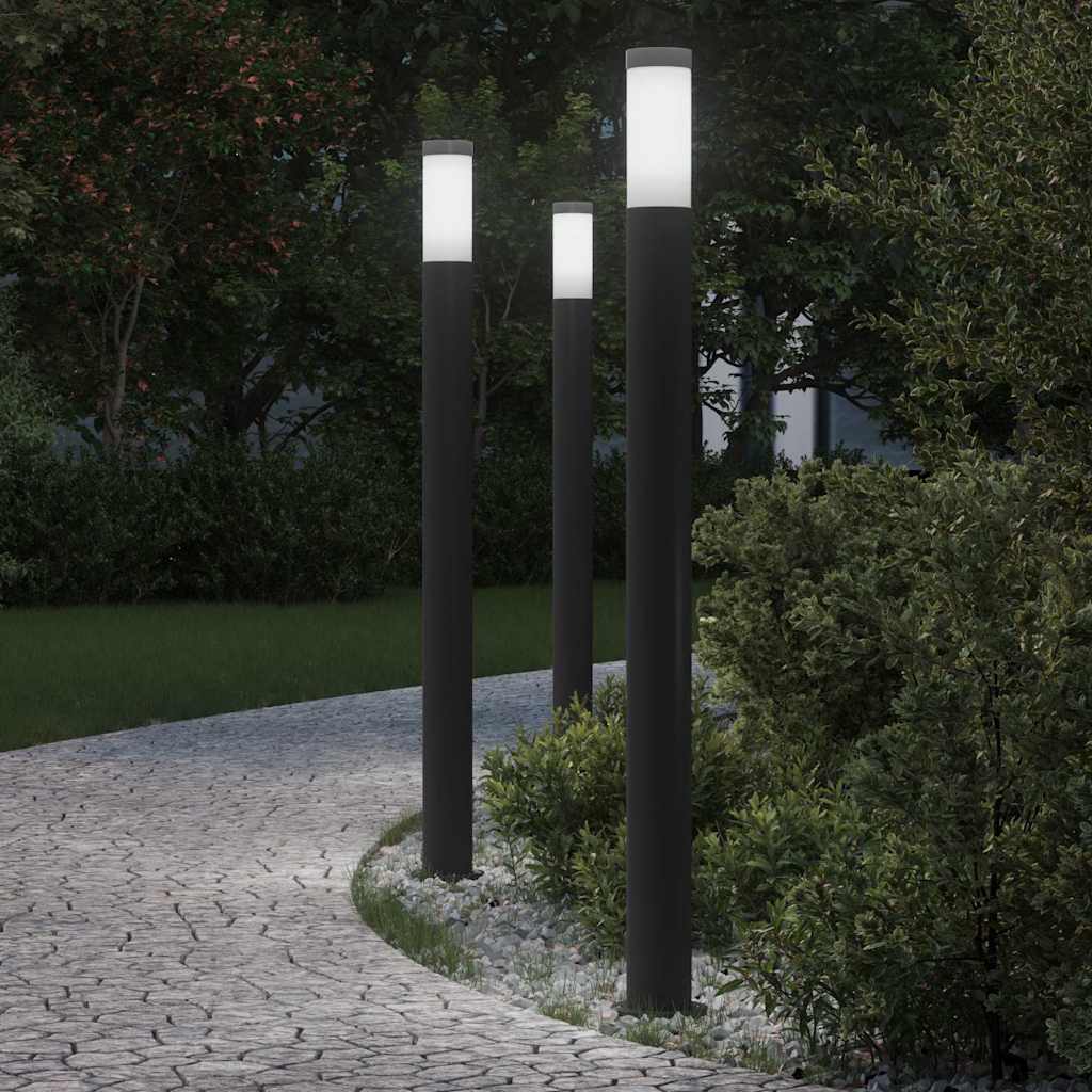 Vidaxx borne lumineuse 3 pièces 110 cm acier inoxydable IP44
