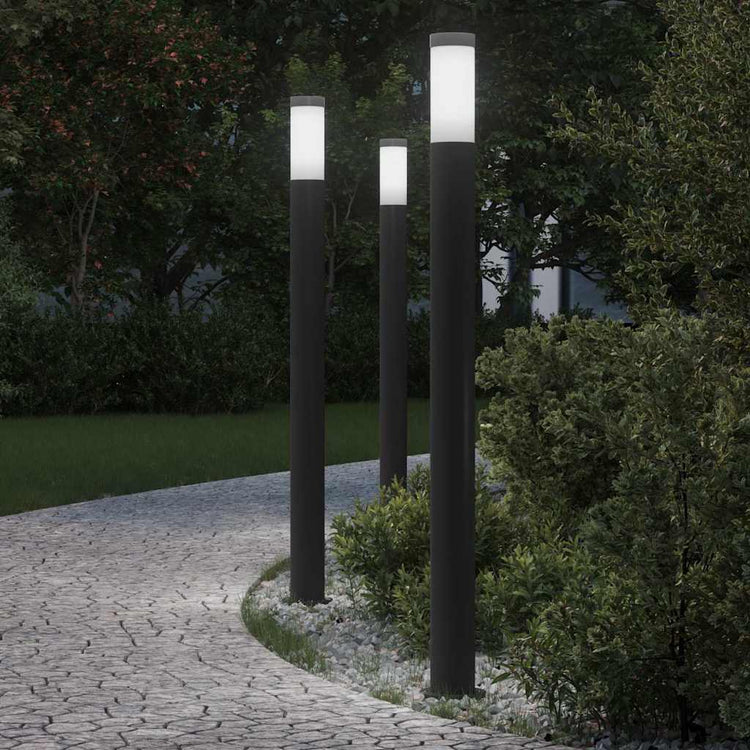 Vidaxx borne lumineuse 3 pièces 110 cm acier inoxydable IP44