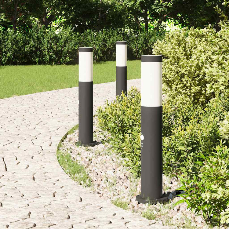 Vidaxx borne d'éclairage avec capteur 3 pièces 50 cm acier inoxydable IP44