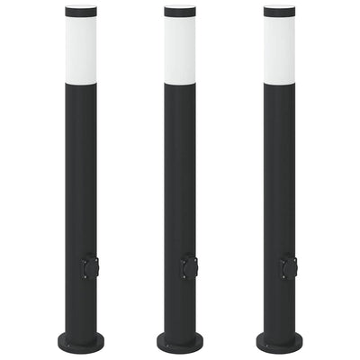Vidaxx borne d'éclairage avec douille 3 pièces 80 cm acier inoxydable IP44