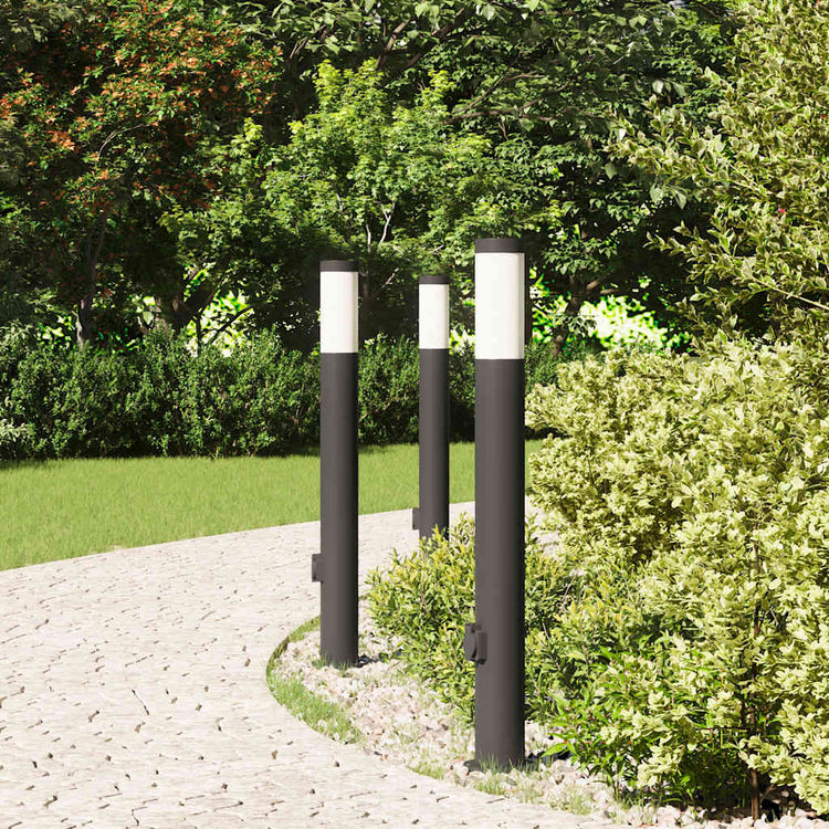 Vidaxx borne d'éclairage avec douille 3 pièces 80 cm acier inoxydable IP44