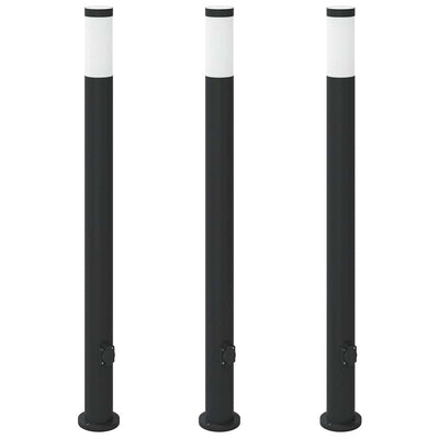 Vidaxx borne d'éclairage avec douille 3 pièces 110 cm acier inoxydable IP44