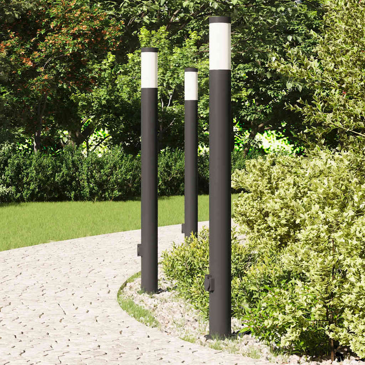 Vidaxx borne d'éclairage avec douille 3 pièces 110 cm acier inoxydable IP44