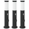 Vidaxx borne d'éclairage avec capteur et prise 3 pièces 50 cm acier inoxydable IP44