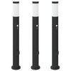 Vidaxx borne d'éclairage avec capteur et prise 3 pièces 80 cm acier inoxydable IP44