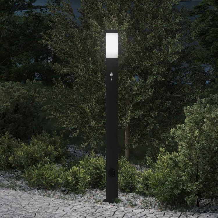 Borne d'éclairage Vidaxx avec capteur et douille 110 cm inox IP44
