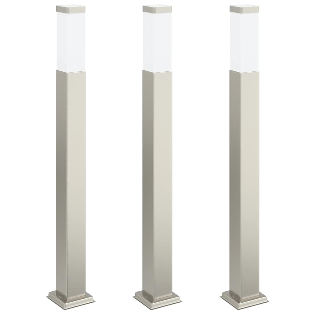Vidaxx borne lumineuse 3 pièces 80 cm acier inoxydable IP44