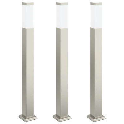 Vidaxx borne lumineuse 3 pièces 80 cm acier inoxydable IP44