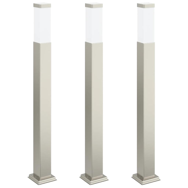 Vidaxx borne lumineuse 3 pièces 80 cm acier inoxydable IP44