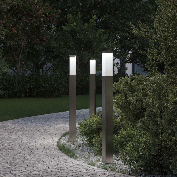 Vidaxx borne lumineuse 3 pièces 80 cm acier inoxydable IP44