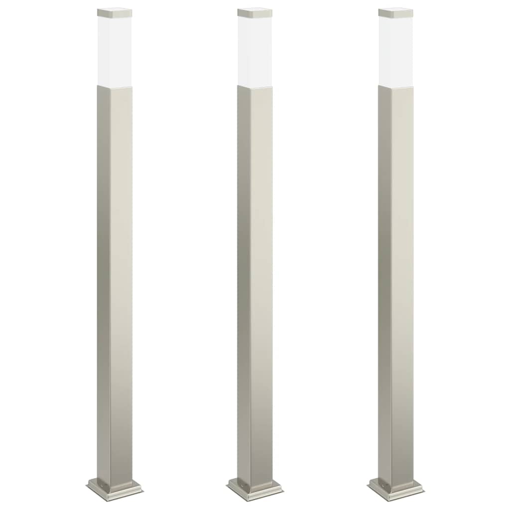Vidaxx borne lumineuse 3 pièces 110 cm acier inoxydable IP44
