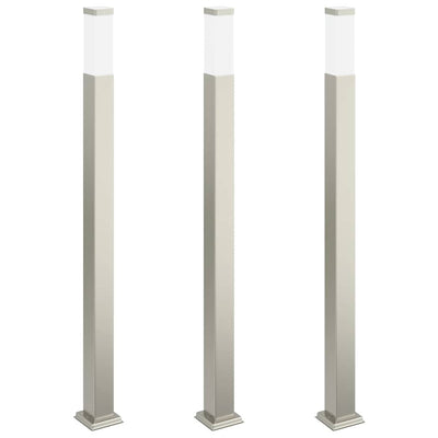 Vidaxx borne lumineuse 3 pièces 110 cm acier inoxydable IP44