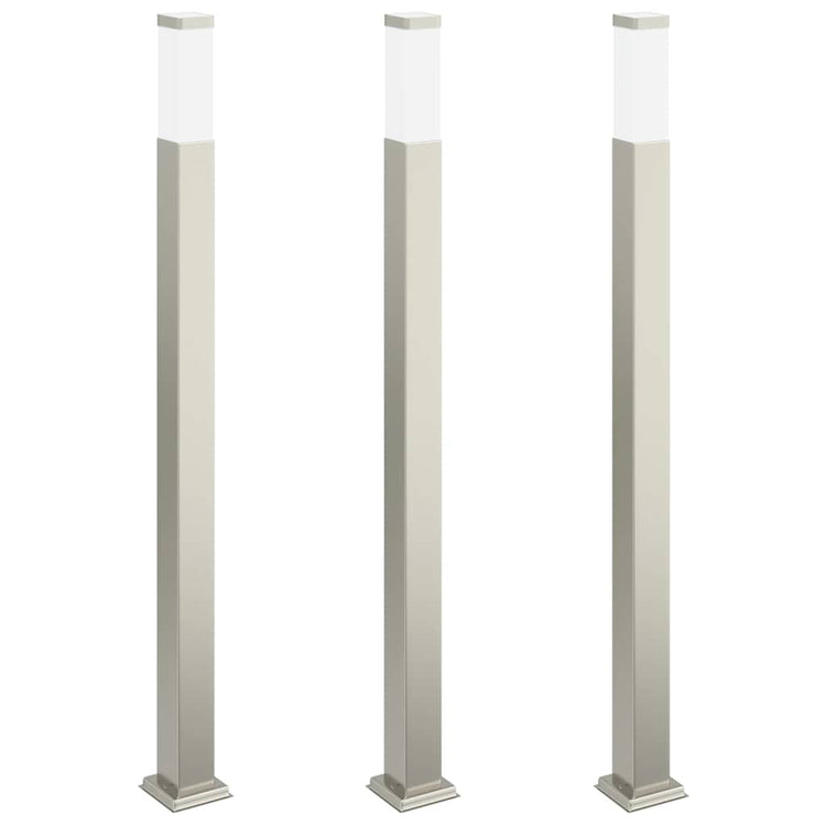 Vidaxx borne lumineuse 3 pièces 110 cm acier inoxydable IP44