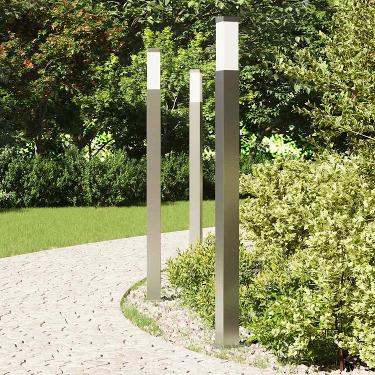 Vidaxx borne lumineuse 3 pièces 110 cm acier inoxydable IP44