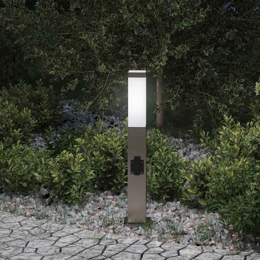 Vidaxl borne d'éclairage avec douille 50 cm inox IP44