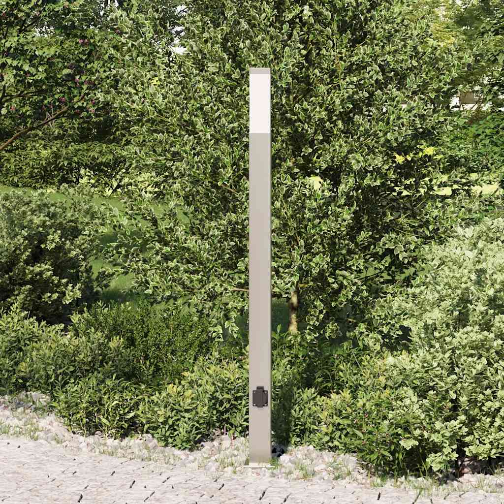 Vidaxl borne d'éclairage avec douille 110 cm inox IP44