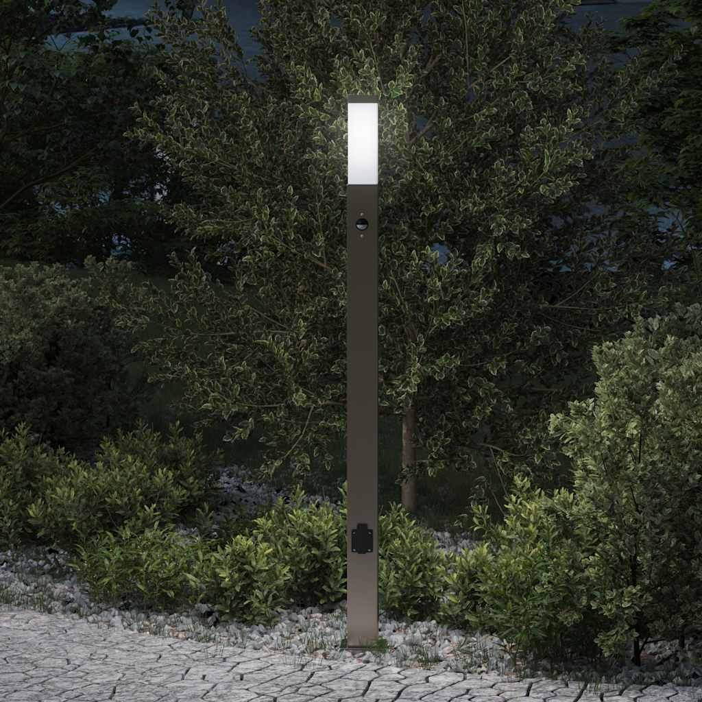 Borne d'éclairage Vidaxx avec capteur et douille 110 cm inox IP44