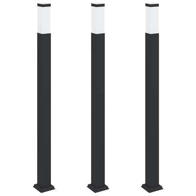 VidaXL borne d'éclairage 3 pièces 110 cm noir IP44