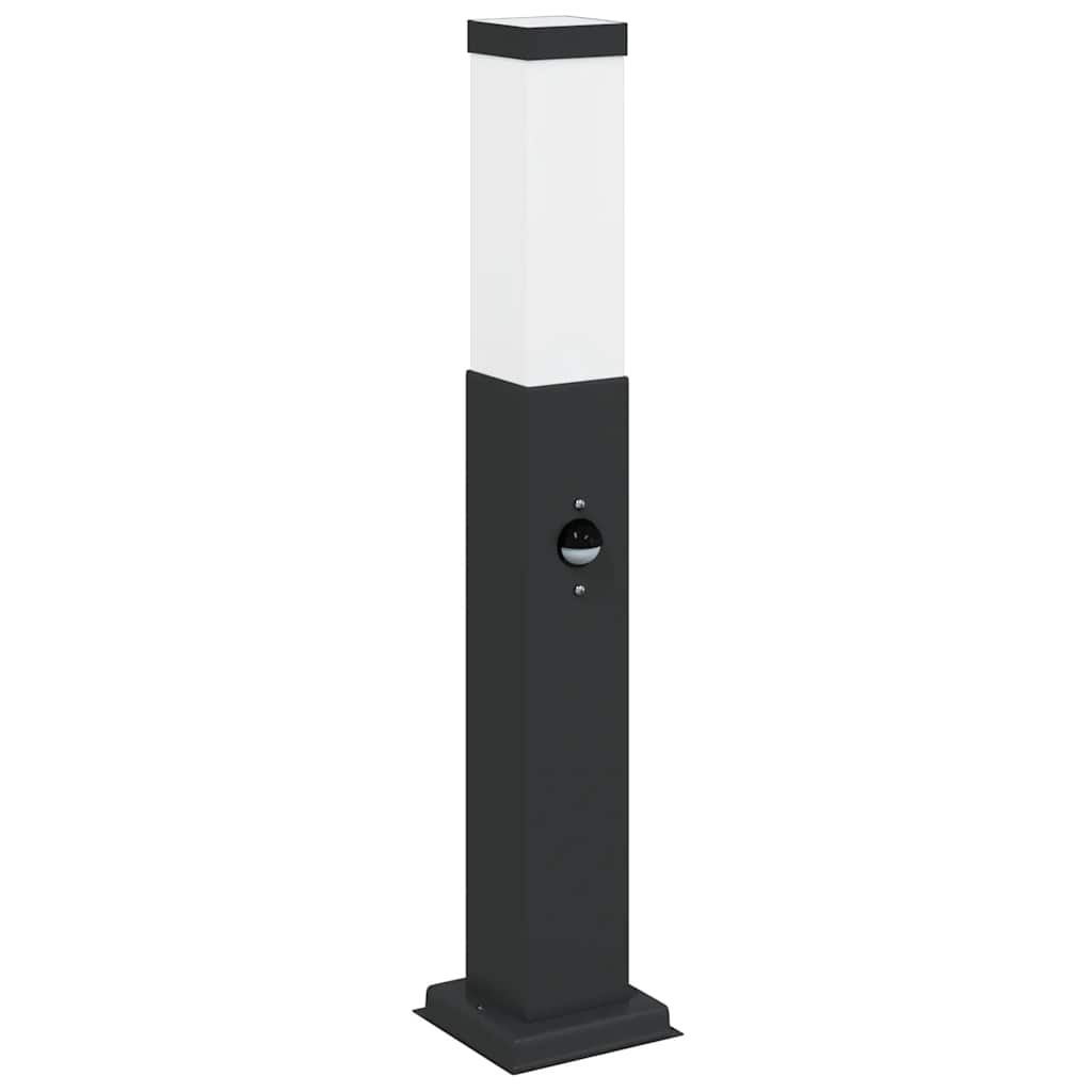 VidaXL borne d'éclairage avec capteur 50 cm noir IP44