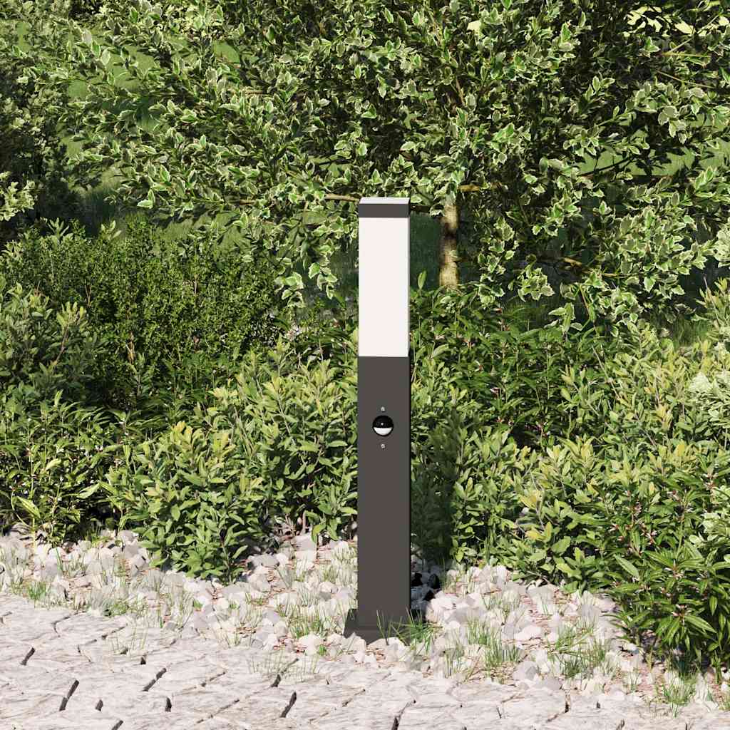 VidaXL borne d'éclairage avec capteur 50 cm noir IP44