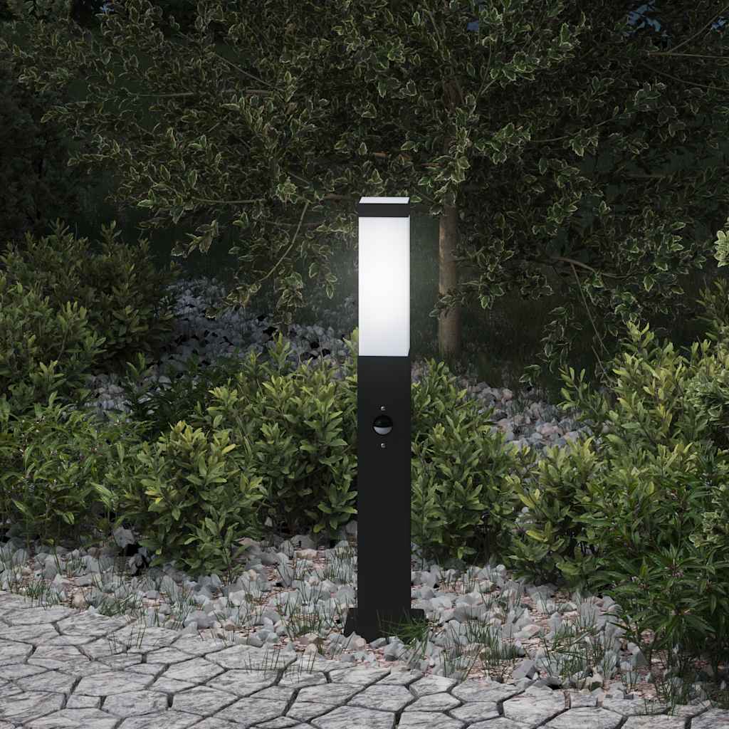 VidaXL borne d'éclairage avec capteur 50 cm noir IP44