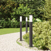 VidaXL borne d'éclairage avec capteur 3 pièces 80 cm noir IP44