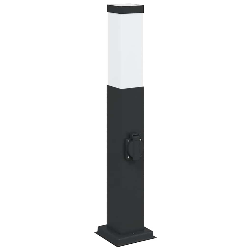 Vidaxl borne d'éclairage avec douille 50 cm noir IP44