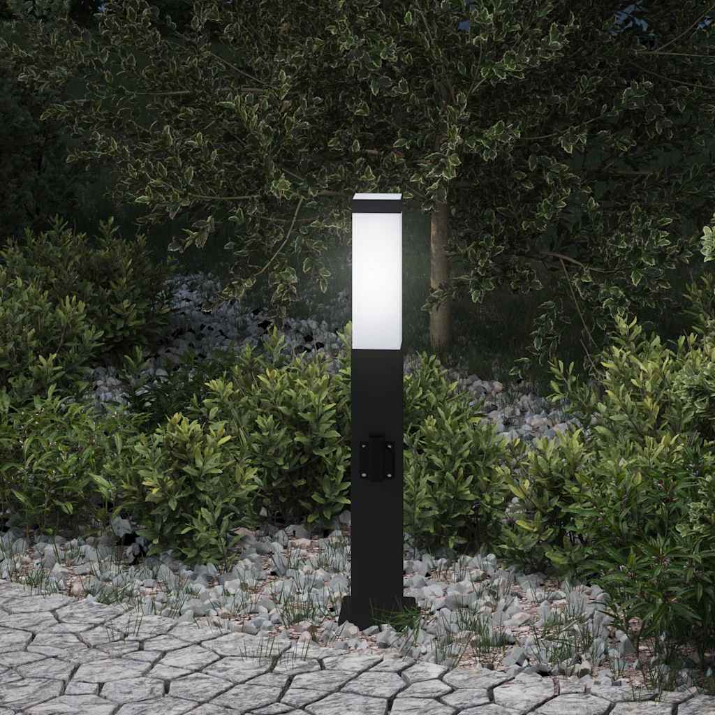 Vidaxl borne d'éclairage avec douille 50 cm noir IP44