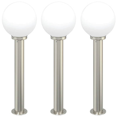 Vidaxx borne lumineuse 3 pièces 80 cm acier inoxydable IP44