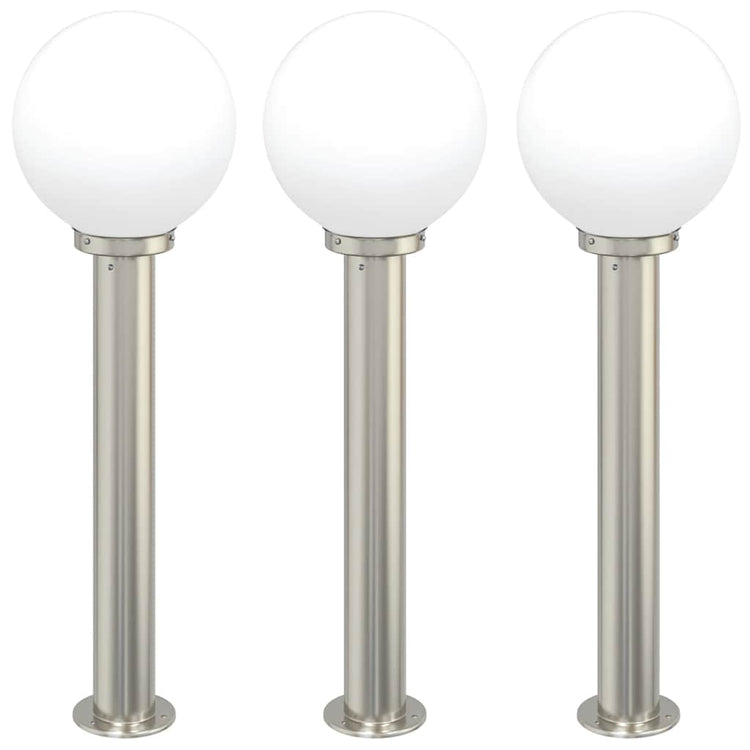 Vidaxx borne lumineuse 3 pièces 80 cm acier inoxydable IP44