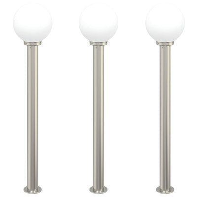 Vidaxx borne lumineuse 3 pièces 120 cm acier inoxydable IP44