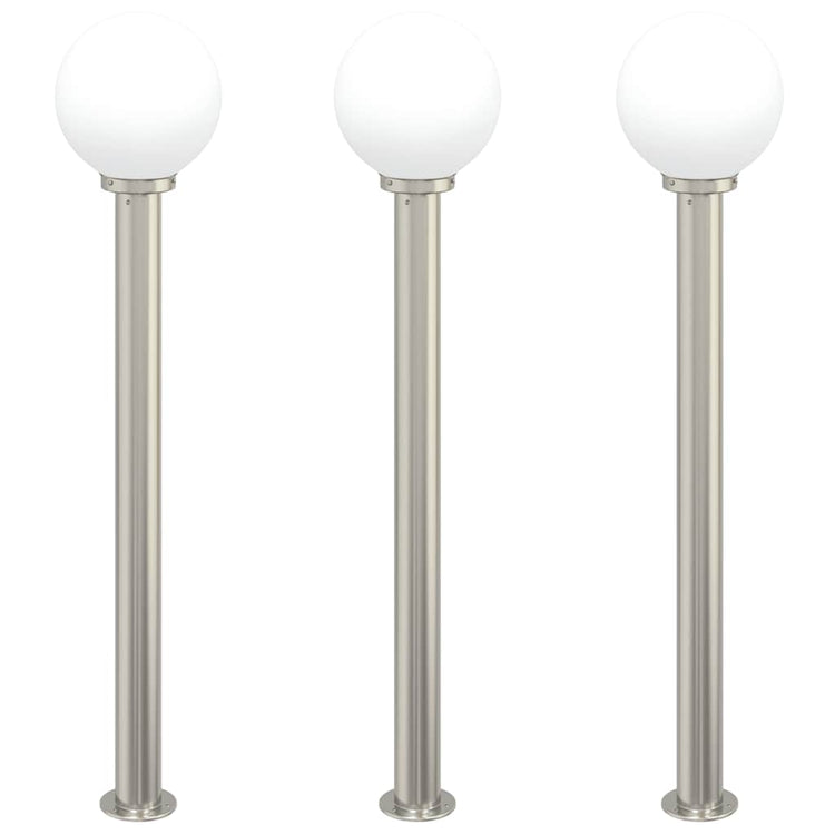 Vidaxx borne lumineuse 3 pièces 120 cm acier inoxydable IP44