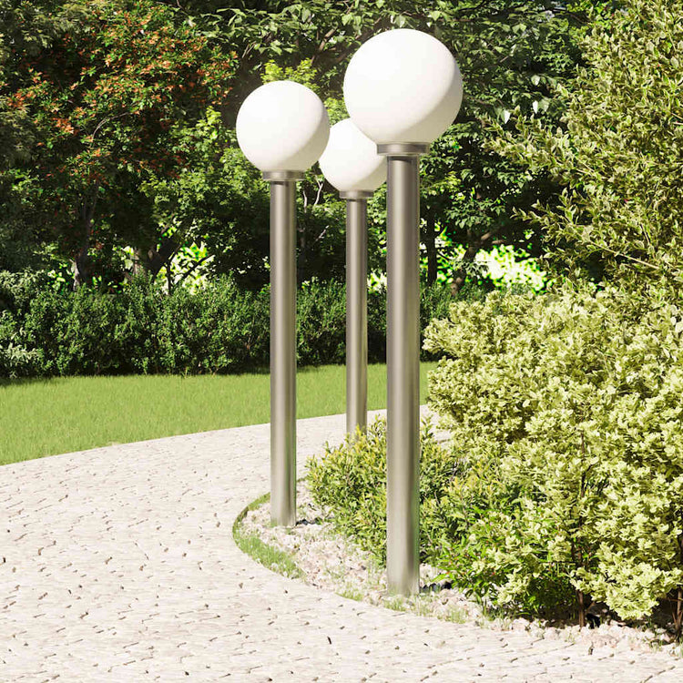 Vidaxx borne lumineuse 3 pièces 120 cm acier inoxydable IP44
