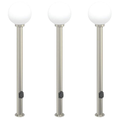 Vidaxx borne d'éclairage avec douille 3 pièces 120 cm acier inoxydable IP44