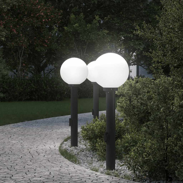 Vidaxx borne d'éclairage avec prise 3 pièces 80 cm noir IP44
