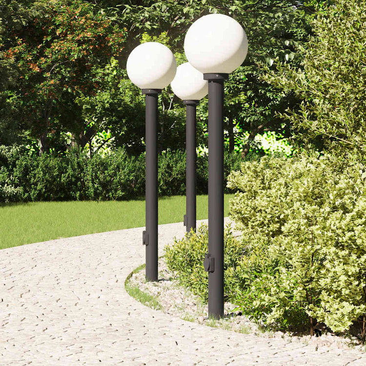 Vidaxx borne d'éclairage avec prise 3 pièces 120 cm noir IP44