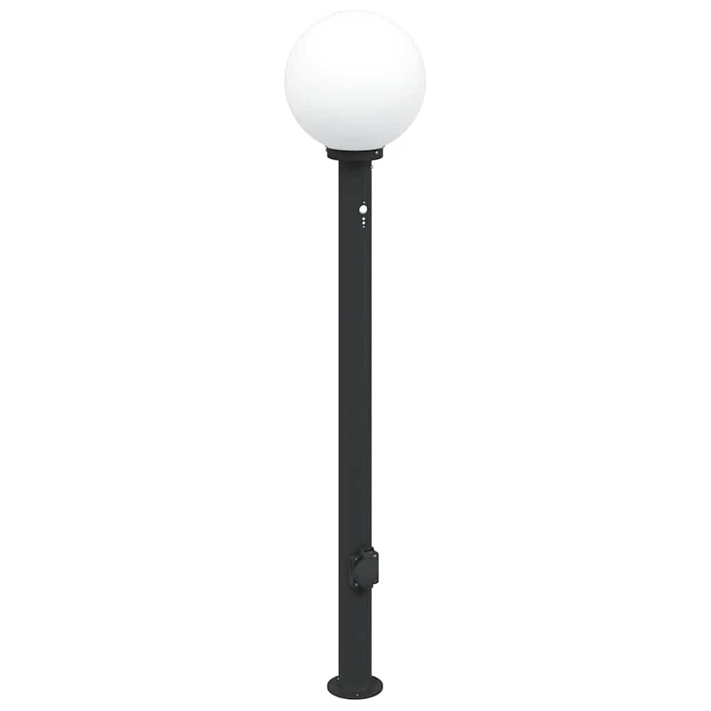 Vidaxx borne d'éclairage avec capteur et douille 120 cm noir IP44