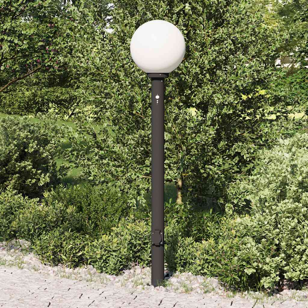 Vidaxx borne d'éclairage avec capteur et douille 120 cm noir IP44