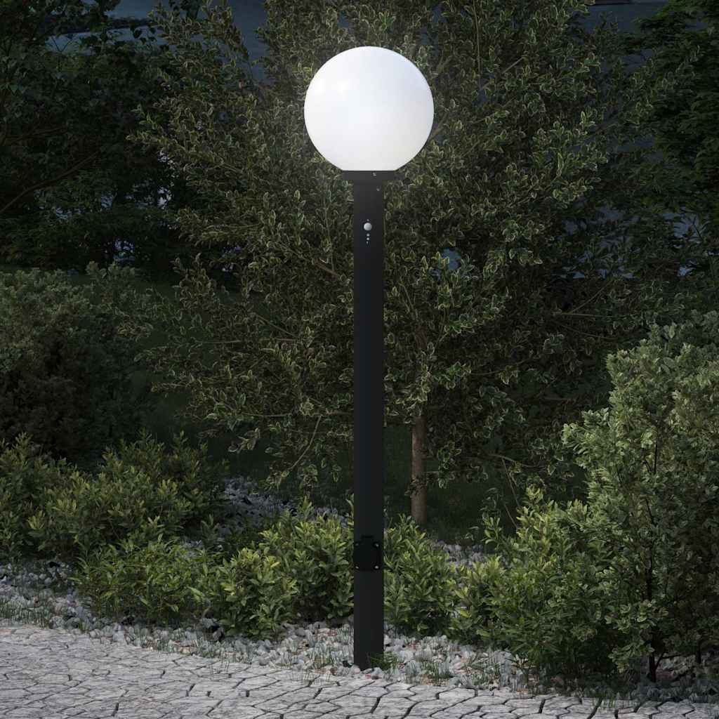 Vidaxx borne d'éclairage avec capteur et douille 120 cm noir IP44