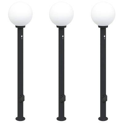 Vidaxx borne d'éclairage avec capteur et prise 3 pièces 120 cm noir IP44