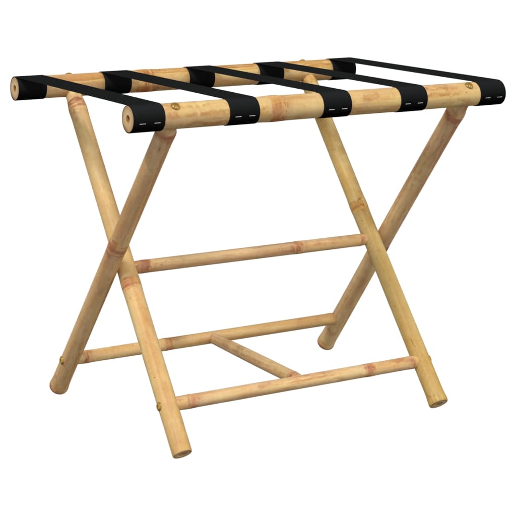 Rack à bagages vidaxl pliable 62x42x50,5 cm de bambou