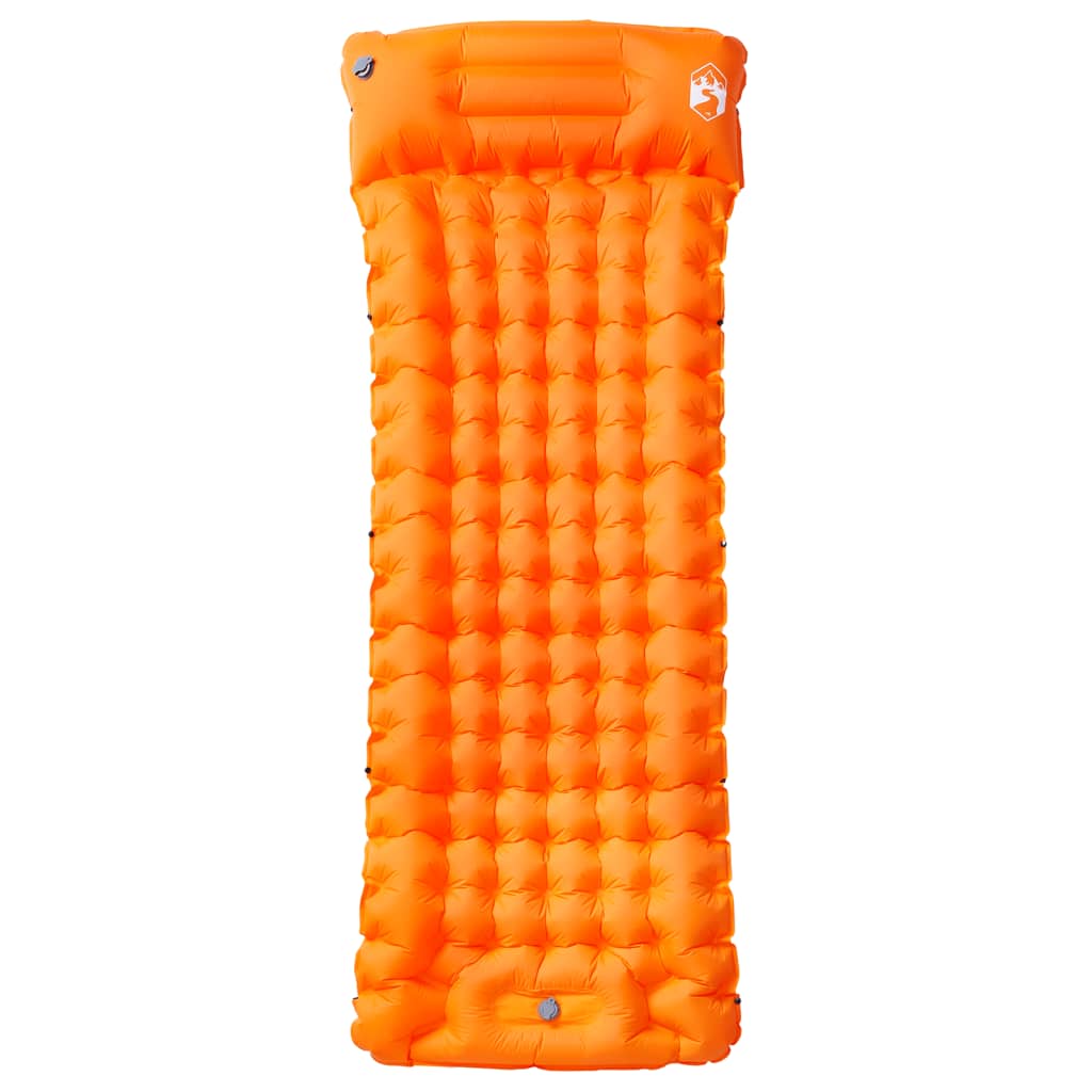 Vidaxl Camping Matelas avec oreiller auto-orange unique orange