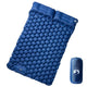 Vidaxl matelas de camping avec oreillers autogonflant 2 personnes bleu marine