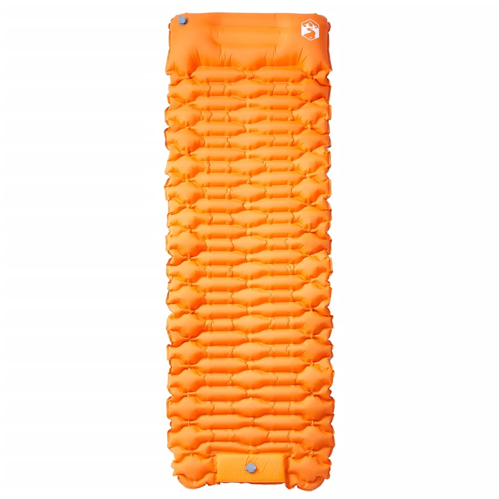 Vidaxl Camping Matelas avec oreiller auto-orange unique orange