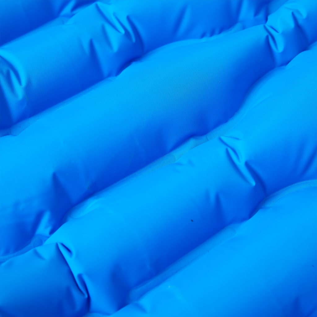 Vidaxl Camping Matelas avec oreiller auto-bloquant un seul bleu